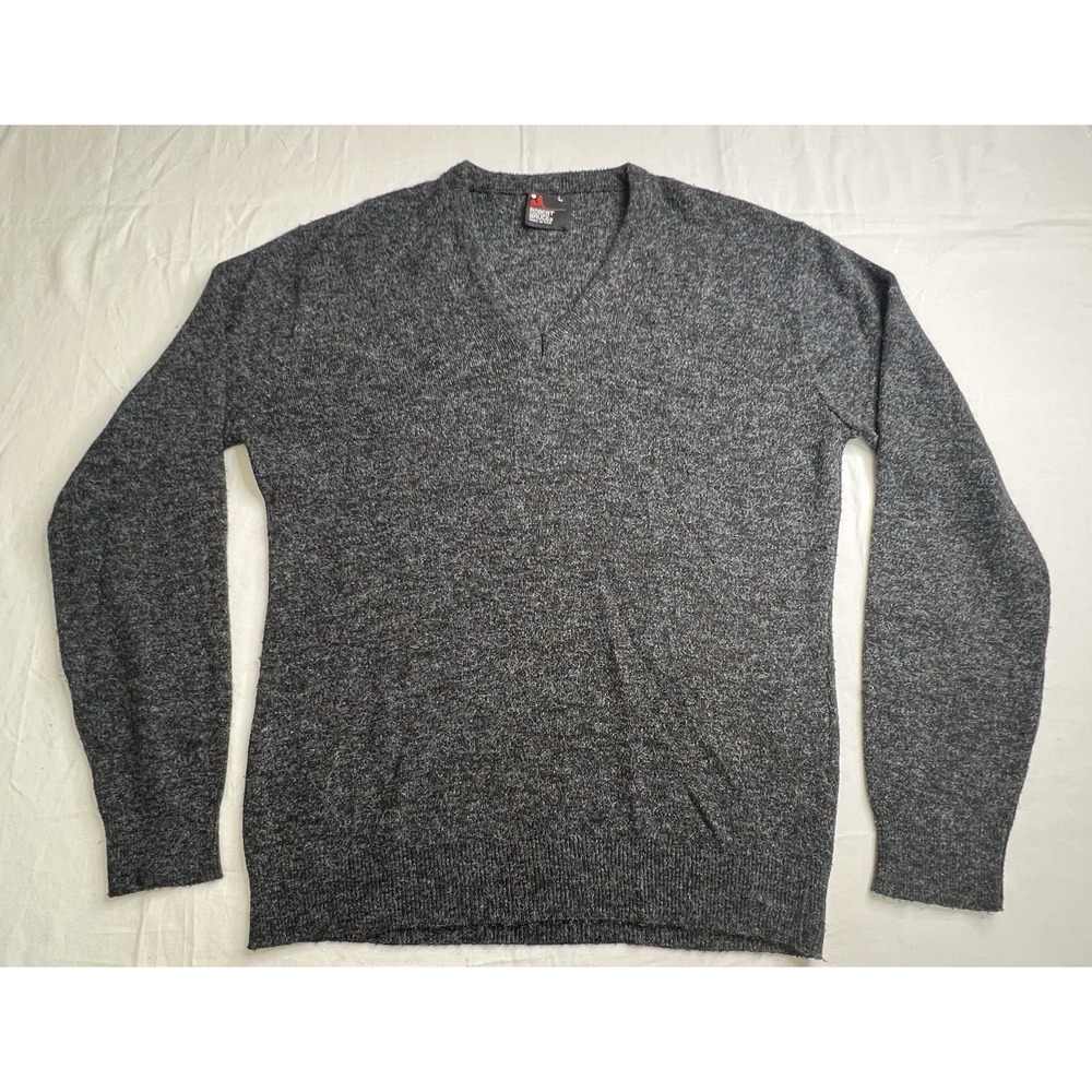 Vintage Robert Bruce Sweater‎ Mens Gray V Neck Made USA Large